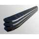 Пороги алюминиевые ТСС с накладкой чёрные для Mazda CX-5 2011-2015